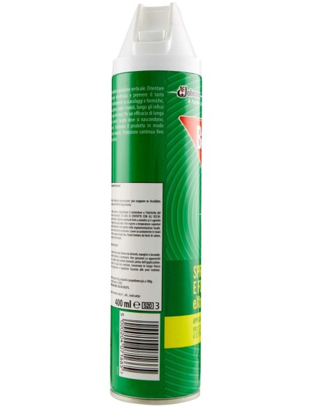 baygon insetticida spray scarafaggi e formiche - 400ml - precision - cannula: tuttocasashop.it: pulizia e cura della casa