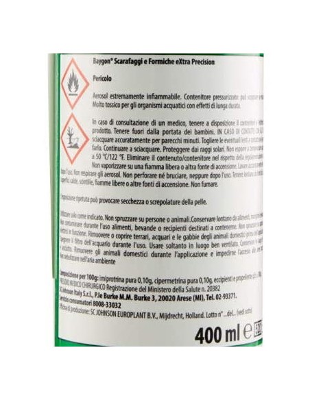 baygon insetticida spray scarafaggi e formiche - 400ml - precision - cannula: tuttocasashop.it: pulizia e cura della casa