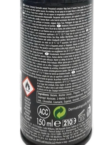 denim deodorante corpo - body spray 150ml - black: tuttocasashop.it: igiene e cura della persona
