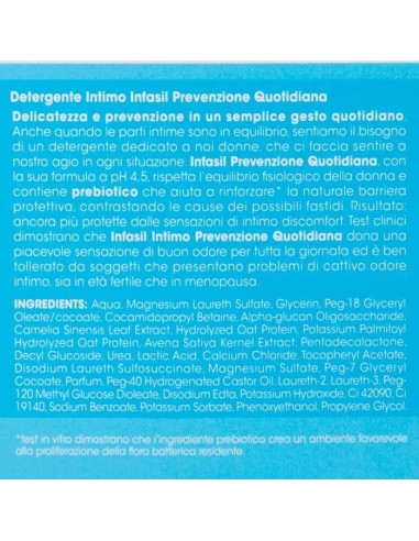 infasil detergente intimo - 200ml - prevenzione antiodore: tuttocasashop.it: igiene e cura della persona
