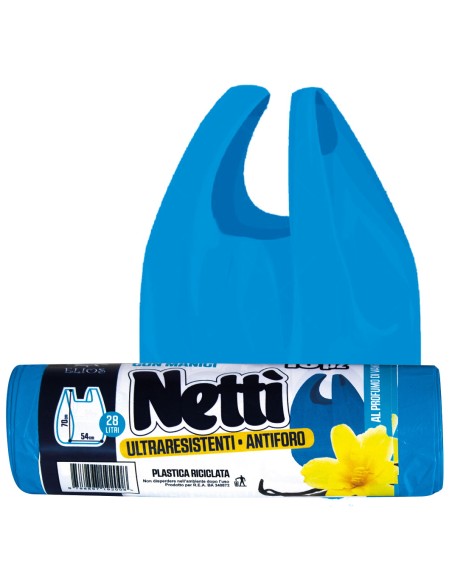 elios netti' 15 sacchi ultraresistenti 28l 52x70cm profumati - vaniglia: tuttocasashop.it: pulizia e cura della casa