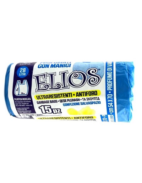 elios netti' 15 sacchi ultraresistenti 28l 52x70cm profumati - vaniglia: tuttocasashop.it: pulizia e cura della casa