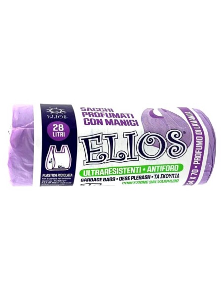 elios netti' 15 sacchi ultraresistenti 28l 52x70cm profumati - lavanda: tuttocasashop.it: pulizia e cura della casa