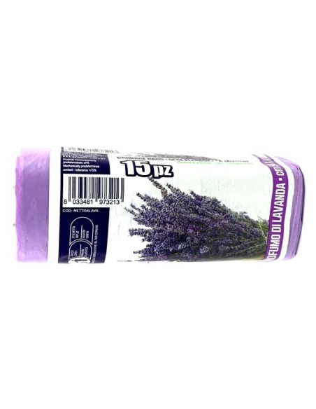elios netti' 15 sacchi ultraresistenti 28l 52x70cm profumati - lavanda: tuttocasashop.it: pulizia e cura della casa