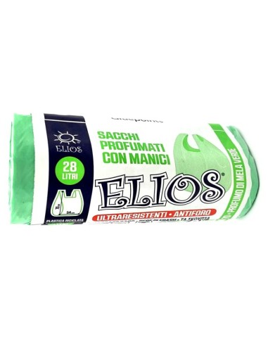 elios netti' 15 sacchi ultraresistenti 28l 52x70cm profumati - mela verde: tuttocasashop.it: pulizia e cura della casa