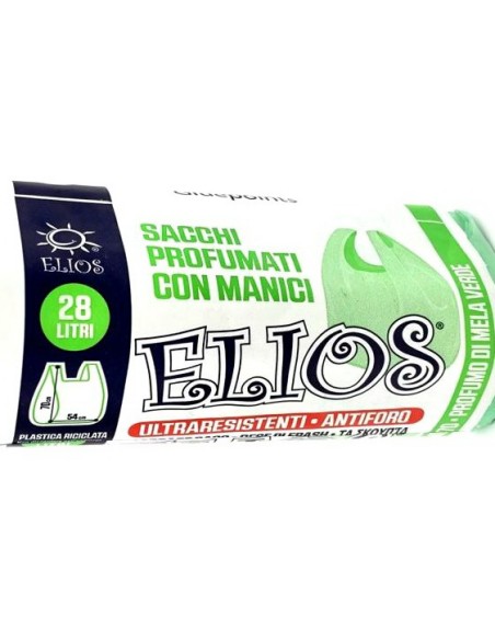 elios netti' 15 sacchi ultraresistenti 28l 52x70cm profumati - mela verde: tuttocasashop.it: pulizia e cura della casa
