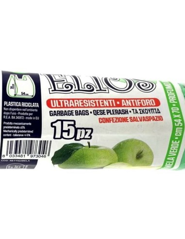 elios netti' 15 sacchi ultraresistenti 28l 52x70cm profumati - mela verde: tuttocasashop.it: pulizia e cura della casa