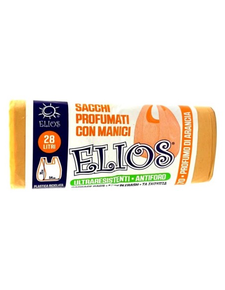 elios netti' 15 sacchi ultraresistenti 28l 52x70cm profumati - arancia: tuttocasashop.it: pulizia e cura della casa