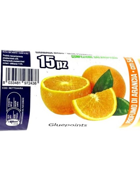 elios netti' 15 sacchi ultraresistenti 28l 52x70cm profumati - arancia: tuttocasashop.it: pulizia e cura della casa