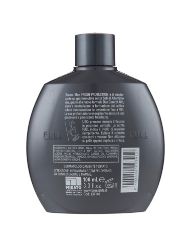 breeze deodorante squeeze no-gas - 100ml - men fresh protection 48h: tuttocasashop.it: igiene e cura della persona