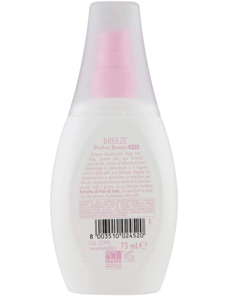 breeze deodorante vapo no-gas - 75ml - perfect beauty: tuttocasashop.it: igiene e cura della persona