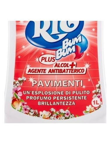 rio bumbum plus+ detergente pavimenti - 1 litro - pesco fiorito: tuttocasashop.it: pulizia e cura della casa