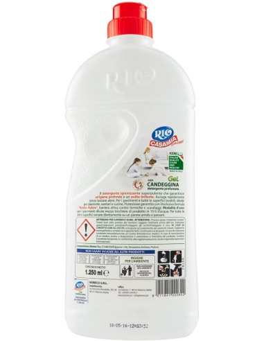 rio casamia 1250ml - candeggina gel igienizzante - pavimenti e superfici: tuttocasashop.it: pulizia e cura della casa
