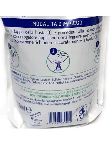 hgs sapone liquido maxi ecoricarica busta - 2 litri - talco e iris: tuttocasashop.it: igiene e cura della persona