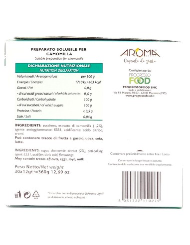 aroma light 30 capsule di gusto - camomilla - compatibili a modo mio: tuttocasashop.it: altro - bazar