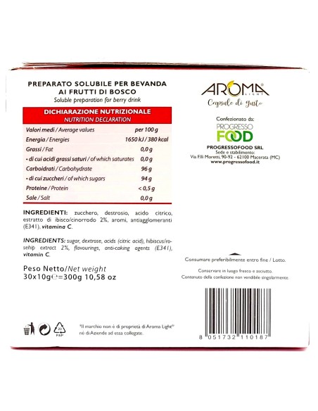 aroma light 30 capsule di gusto - frutti di bosco - compatibili nespresso: tuttocasashop.it: altro - bazar