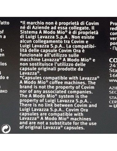 covim ora caffe' - 48 capsule orocrema - compatibili lavazza a modo mio: tuttocasashop.it: altro - bazar