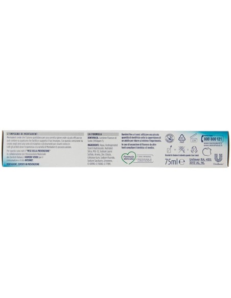 mentadent dentifricio 75ml con microgranuli - perfetta pulizia interdentale: tuttocasashop.it: igiene e cura della persona