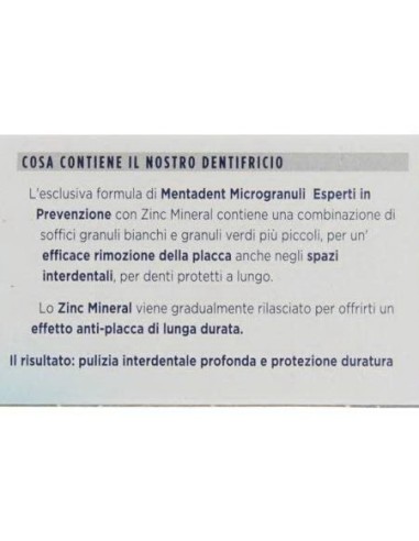 mentadent dentifricio 75ml con microgranuli - perfetta pulizia interdentale: tuttocasashop.it: igiene e cura della persona