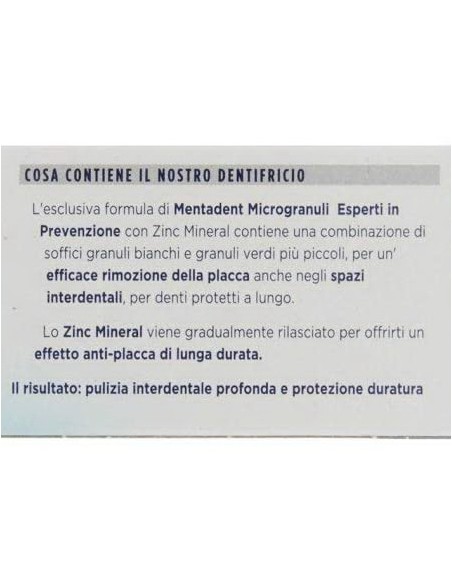 mentadent dentifricio 75ml con microgranuli - perfetta pulizia interdentale: tuttocasashop.it: igiene e cura della persona