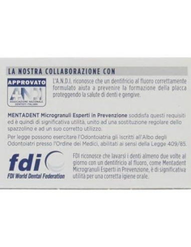 mentadent dentifricio 75ml con microgranuli - perfetta pulizia interdentale: tuttocasashop.it: igiene e cura della persona