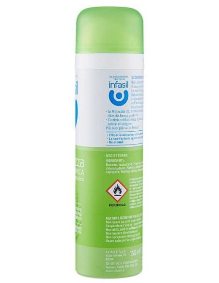 infasil deodorante spray - 150ml - freschezza dinamica - 48h - 2c: tuttocasashop.it: igiene e cura della persona