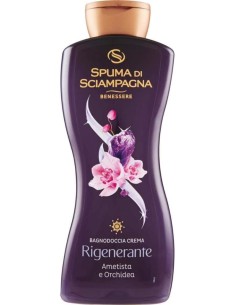 spuma di sciampagna bagnodoccia crema - 650ml - ametista e orchidea: tuttocasashop.it: igiene e cura della persona