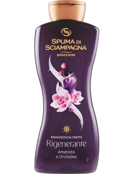 spuma di sciampagna bagnodoccia crema - 650ml - ametista e orchidea: tuttocasashop.it: igiene e cura della persona