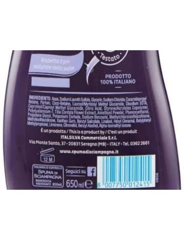 spuma di sciampagna bagnodoccia crema - 650ml - ametista e orchidea: tuttocasashop.it: igiene e cura della persona