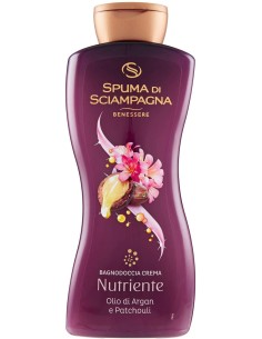 spuma di sciampagna bagnodoccia crema - 650ml - olio di argan e patchouli: tuttocasashop.it: igiene e cura della persona