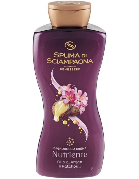 spuma di sciampagna bagnodoccia crema - 650ml - olio di argan e patchouli: tuttocasashop.it: igiene e cura della persona