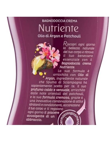 spuma di sciampagna bagnodoccia crema - 650ml - olio di argan e patchouli: tuttocasashop.it: igiene e cura della persona