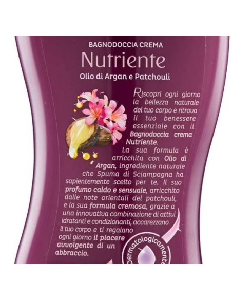 spuma di sciampagna bagnodoccia crema - 650ml - olio di argan e patchouli: tuttocasashop.it: igiene e cura della persona
