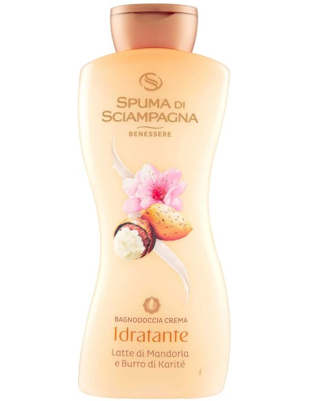 spuma di sciampagna bagnodoccia crema - 650ml - latte di mandorla e karite': tuttocasashop.it: igiene e cura della persona