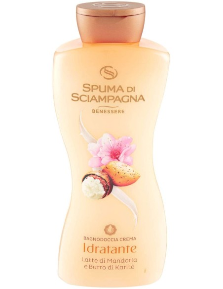 spuma di sciampagna bagnodoccia crema - 650ml - latte di mandorla e karite': tuttocasashop.it: igiene e cura della persona