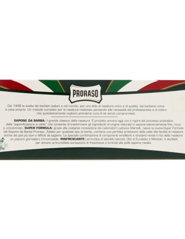 proraso sapone da barba tubo 150ml - rinfrescante olio di eucalipto mentolo: tuttocasashop.it: igiene e cura della persona