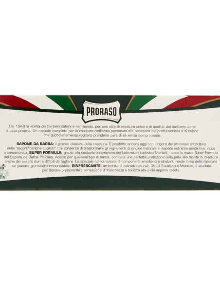proraso sapone da barba tubo 150ml - rinfrescante olio di eucalipto mentolo: tuttocasashop.it: igiene e cura della persona