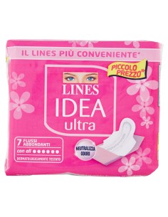 lines idea ultra assorbenti - 7 pezzi - flussi abbondanti: tuttocasashop.it: igiene e cura della persona