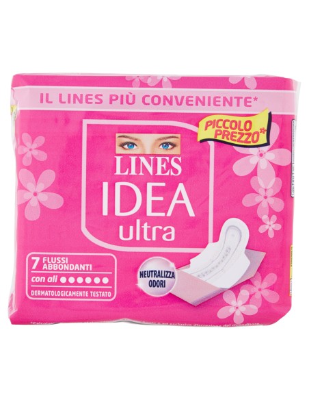 lines idea ultra assorbenti - 7 pezzi - flussi abbondanti: tuttocasashop.it: igiene e cura della persona