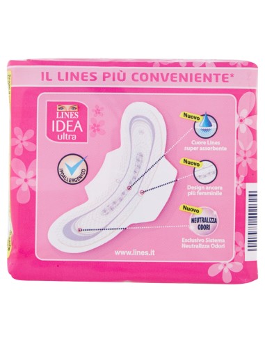 lines idea ultra assorbenti - 7 pezzi - flussi abbondanti: tuttocasashop.it: igiene e cura della persona
