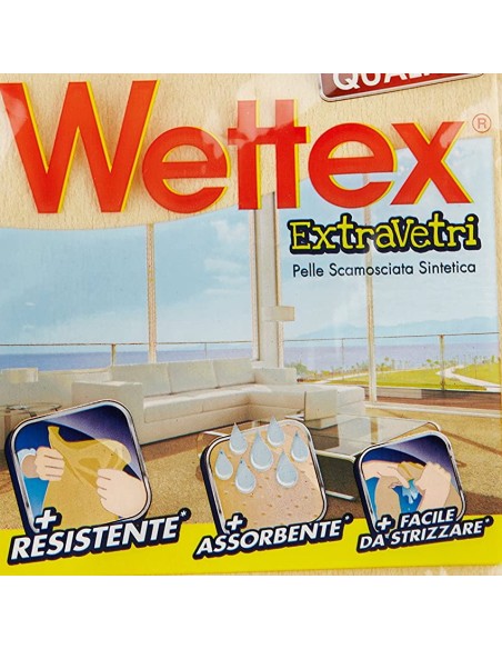 wettex extra multiuso panno scamosciato sintetico - 35x40cm - extravetri: tuttocasashop.it: pulizia e cura della casa