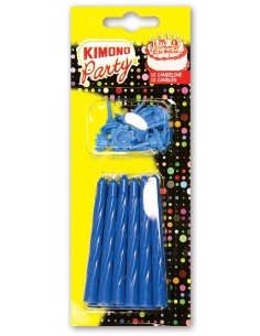 kimono candeline compleanno per torta - 12 pezzi - azzurro: tuttocasashop.it: carta & monouso
