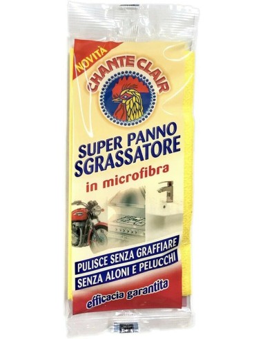 chanteclair super panno sgrassatore in microfibra - senza graffi e aloni: tuttocasashop.it: pulizia e cura della casa