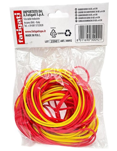 fatigati elastici per ufficio scuola bricolage da 6cm - 50 grammi - colorati: tuttocasashop.it: altro - bazar
