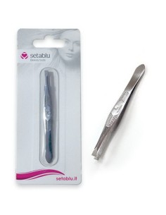 setablu pinze per ciglia con punta dritta - color argento: tuttocasashop.it: igiene e cura della persona