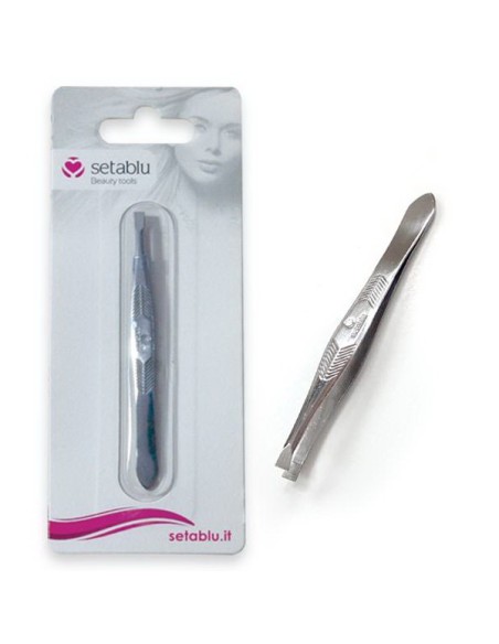 setablu pinze per ciglia con punta dritta - color argento: tuttocasashop.it: igiene e cura della persona