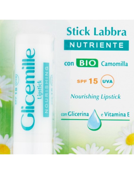 glicemille stick labbra - 5.5ml - nutriente con bio camomilla spf15 uva: tuttocasashop.it: igiene e cura della persona