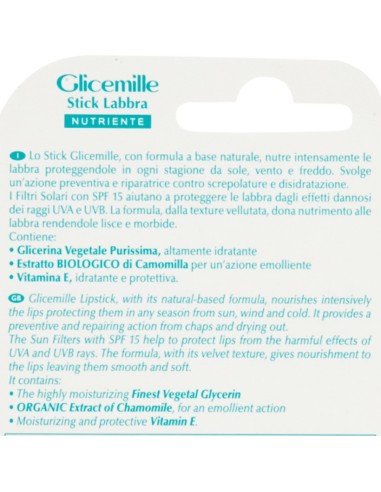glicemille stick labbra - 5.5ml - nutriente con bio camomilla spf15 uva: tuttocasashop.it: igiene e cura della persona