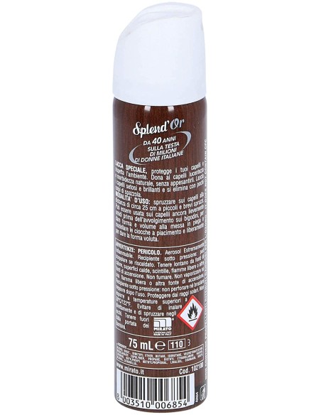 splend'or lacca - formato mini 75ml - forte - viaggio - travel size: tuttocasashop.it: igiene e cura della persona