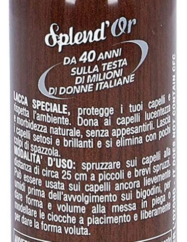 splend'or lacca - formato mini 75ml - forte - viaggio - travel size: tuttocasashop.it: igiene e cura della persona